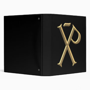 Golden "3-D" Chi-Rho 3 Binder