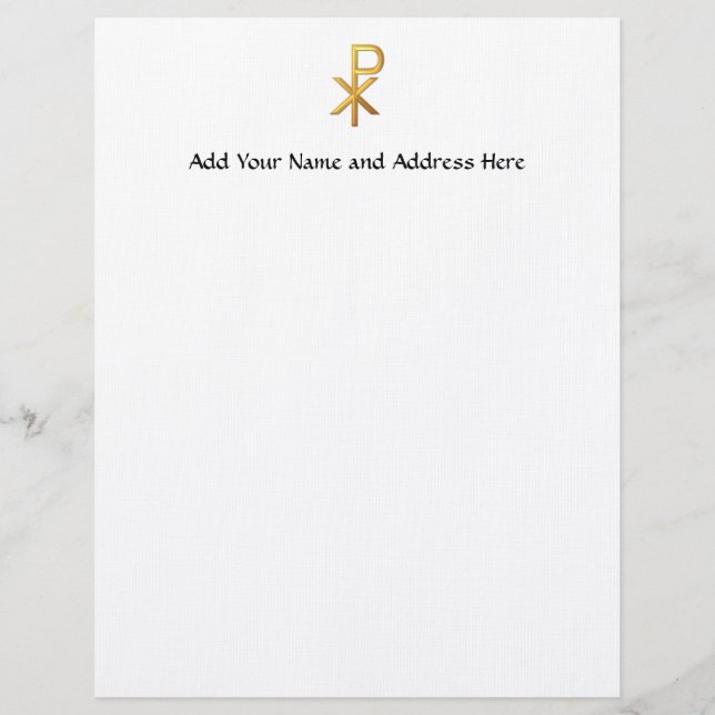 Golden "3-D" Chiro Letterhead (Front)