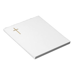 Golden "3-D" Cross Notepad