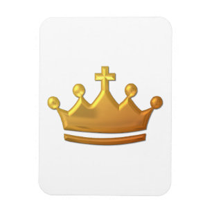 Golden "3-D" Crown Magnet