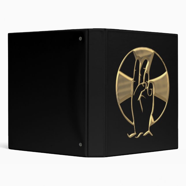 Golden "3-D" Hand of God 2 Binder (Background)