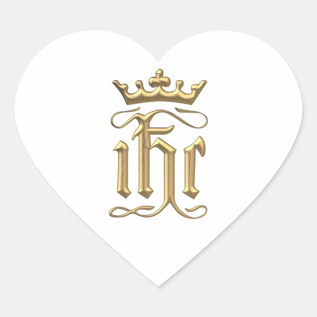 Golden "3-D" IHC with Crown Heart Sticker (Front)