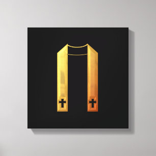 Golden "3-D" Liturgical Stole Canvas Print