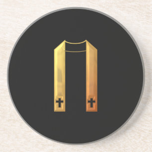 Golden "3-D" Liturgical Stole Coaster
