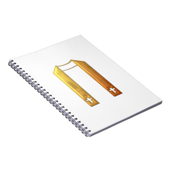 Golden "3-D" Liturgical Stole Notebook (Right Side)