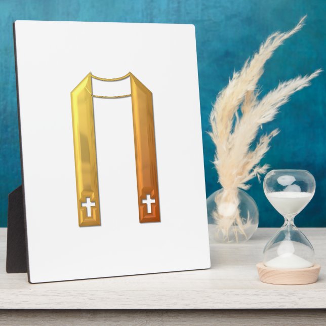Golden "3-D" Liturgical Stole Plaque (Side)
