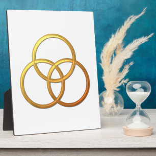 Golden "3-D" Trinity Symbol Plaque