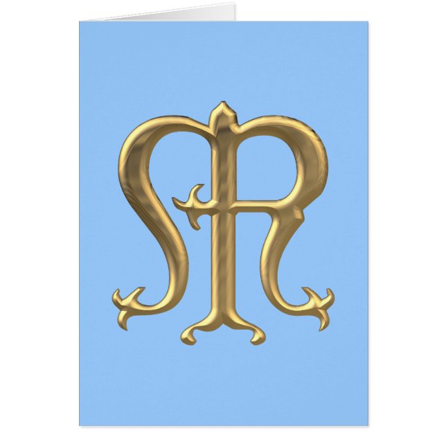 Golden "3-D" Virgin Mary Symbol (Front)