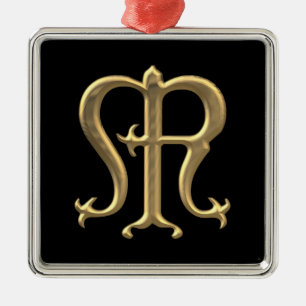 Golden "3-D" Virgin Mary Symbol Metal Ornament