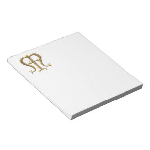 Golden "3-D" Virgin Mary Symbol Notepad