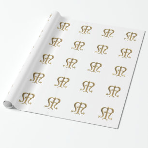Golden "3-D" Virgin Mary Symbol Wrapping Paper