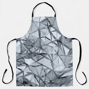 Golden 3D Metal: Geometric Background Apron