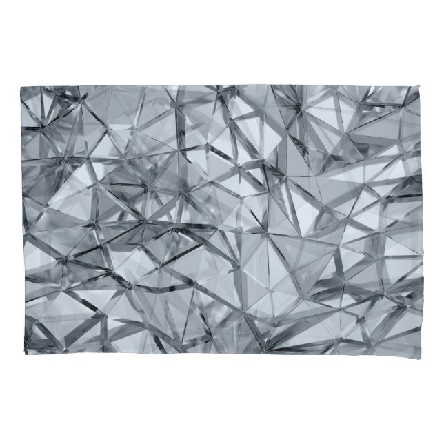 Golden 3D Metal: Geometric Background Pillowcase (Front)