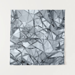 Golden 3D Metal: Geometric Background Tapestry