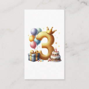 Golden 3rd Birthday Enclosure Card