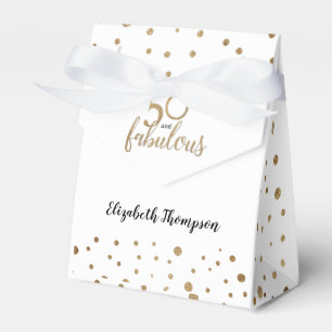 Golden 50 and Fabulous Personalized Birthday Favou Favor Box