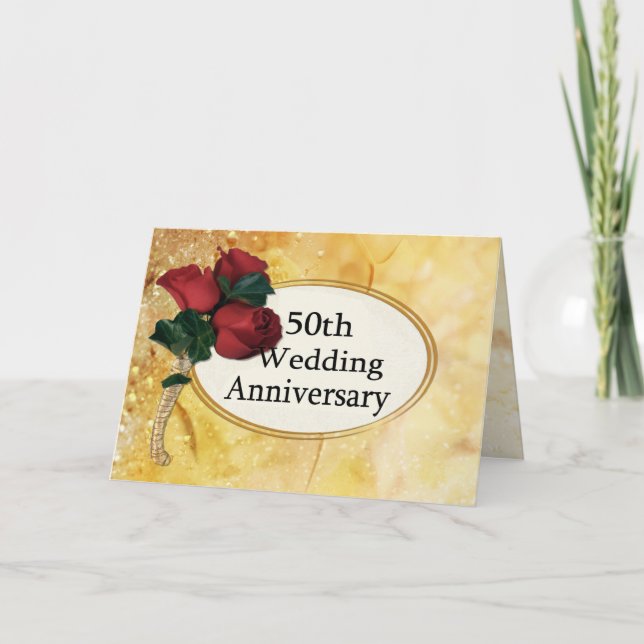 Golden 50 Anniversary Card (Front)