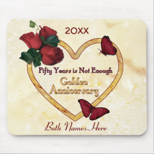 Golden 50 Anniversary Mouse Pad