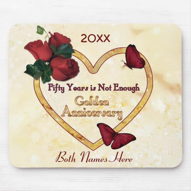 Golden 50 Anniversary Mouse Pad (Front)