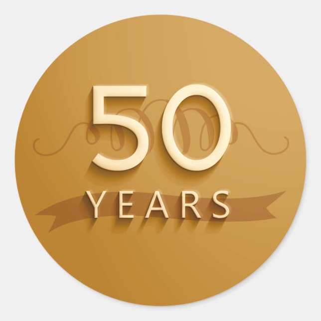 Golden 50 Years Stickers (Front)