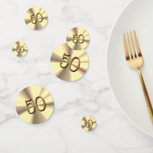 Golden 50th Anniversary or 50 years of Service Confetti