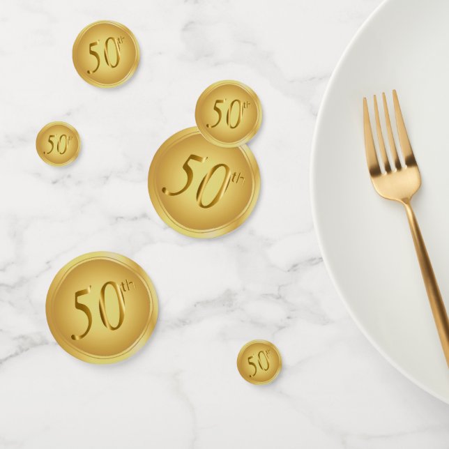 Golden 50th confetti (Group)