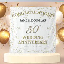 Golden 50th Wedding Anniversary Party