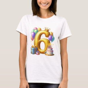Golden 6th Birthday T-Shirt