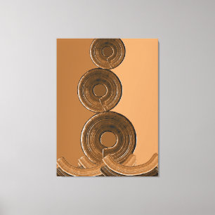 Golden Abstract Art – Modern Canvas Print
