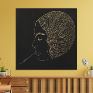 Golden Abstract Art Prints