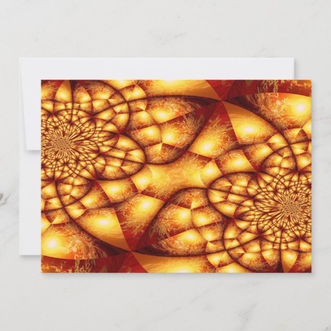 Golden Abstract Invitations (Front)