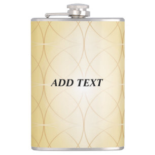 Golden abstract lines   hip flask