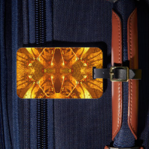 Golden Abstract Luggage Tag