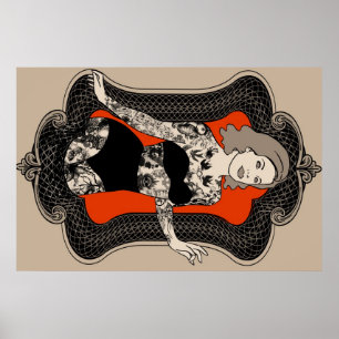Golden Ae of Sideshow - Tattooed Woman Poster