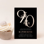 Golden Age | 90th Birthday Party Rose Gold<br><div class="desc">Celebrate her milestone birthday with these chic 50th birthday party invitations featuring "90" in real rose gold foil embellished with flowers. Personalize with your party details beneath in elegant white lettering. A chic and upscale choice for fabulous 90th birthday celebrations!</div>
