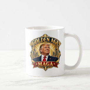 Golden Age Art Deco Two-Sided Coffee Mug