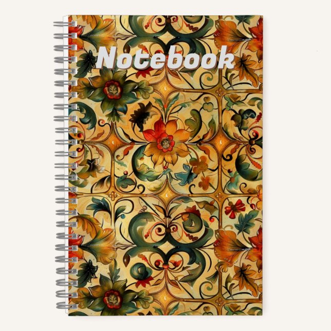 Golden Age Botanical Design  Notebook (Front)