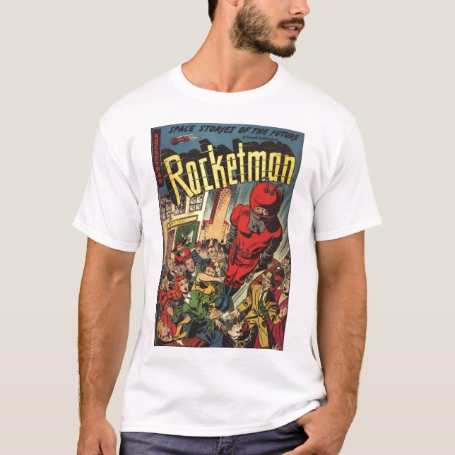 Golden Age Comic Art - Rocketman T-Shirt (Front)