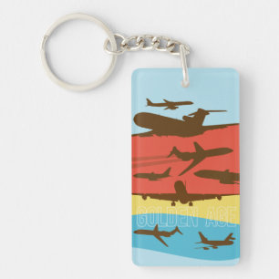 Golden Age Mid-Century Style Airliner Keychain