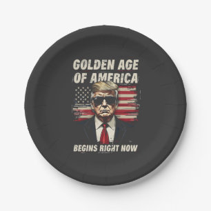 Golden Age of America Has Begun Now Paper Plate