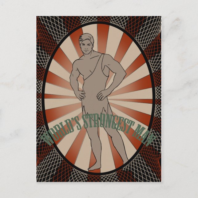 Golden Age of Sideshow - Strong Man Postcard (Front)