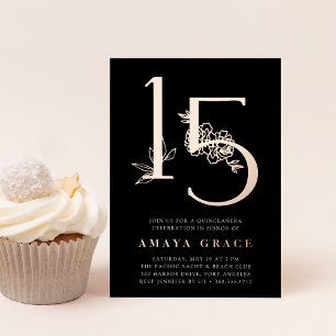 Golden Age Quinceanera Birthday Rose Gold