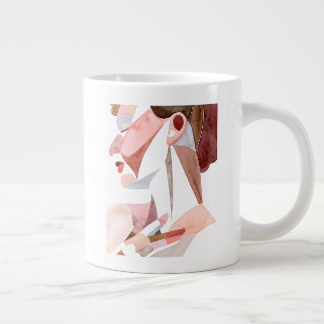 Golden Age Woman Large Coffee Mug (Right)