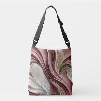 Golden Air – Rose Champagne Flowing Abstract  Crossbody Bag