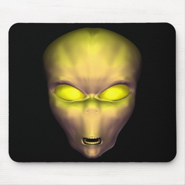 Golden Alien Mouse Pad (Front)