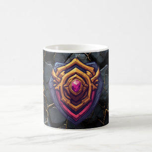 Golden Amethyst Emblem Coffee Mug