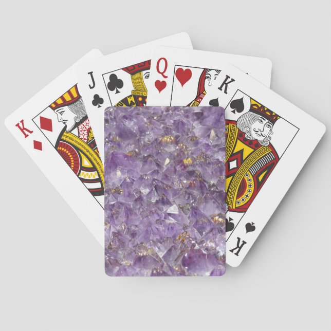 Golden Amethyst Shimmer Playing Cards (Back)