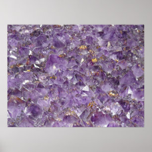 Golden Amethyst Shimmer Poster
