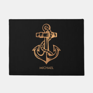 Golden Anchor Doormat