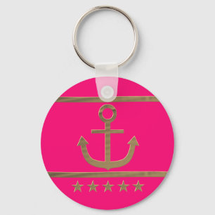 Golden Anchor, symbols of the love . Keychain